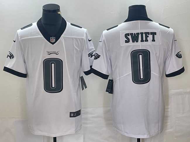 Men%27s Philadelphia Eagles #0 D%27Andre Swift White Vapor Limited Football Stitched Jersey->las vegas raiders->NFL Jersey